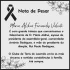 Nota de Pesar - Clube de Ténis de Azeméis